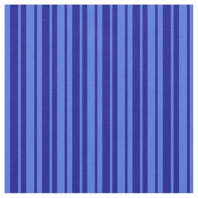 Royal Blue och Mörk blått Stripe Mönster Tyg (Närbild)