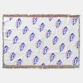 Royal blue och rosa mönster filt