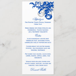 Royal Blue och Silver Flourish Meny