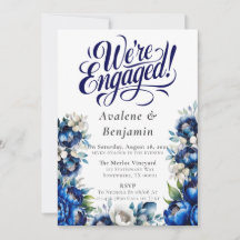 Royal Blue och Silver Peony Vi är engagerade