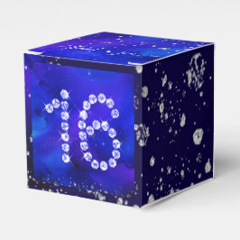 Royal Blue och Silver söt 16 Presentaskar