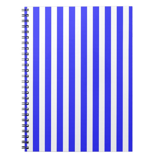 Royal blue och white candy rand anteckningsbok (Framsidan)