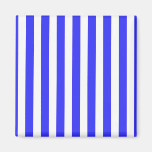 Royal blue och white candy rand magnet