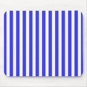 Royal blue och white candy rand musmatta