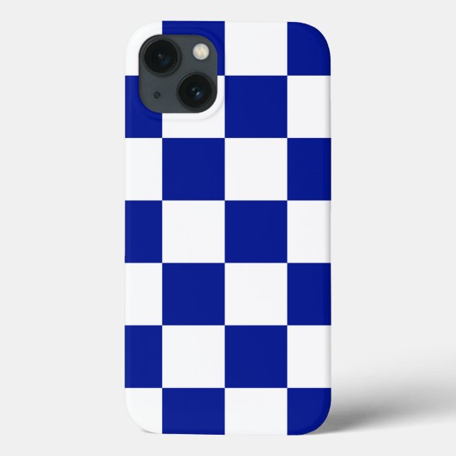 Royal Blue och White Checkated Mönster (Baksida)