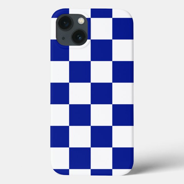 Royal Blue och White Checkated Mönster (Baksida)