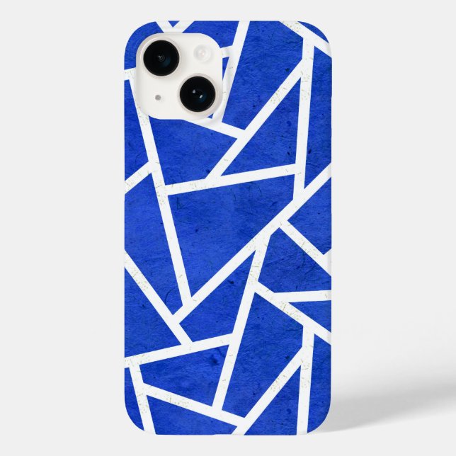Royal blue och white mosaic mönster (Baksida)