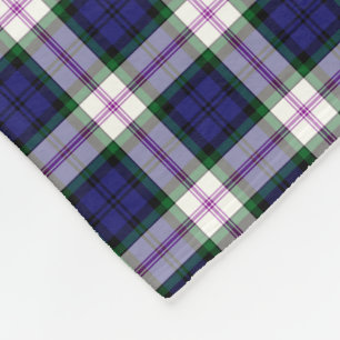 Royal Blue och White Plaid Baird Dress Tartan Fleecefilt