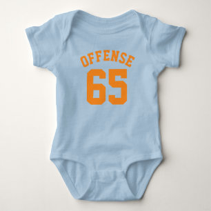 Royal Blue & Orange Baby   Sports Jersey Design T Shirt