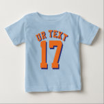 Royal Blue & Orange Baby | Sports Jersey T Shirt<br><div class="desc">Royal Blue & Orange Baby | Sports Jersey Design ・ Baby T-Shirt</div>