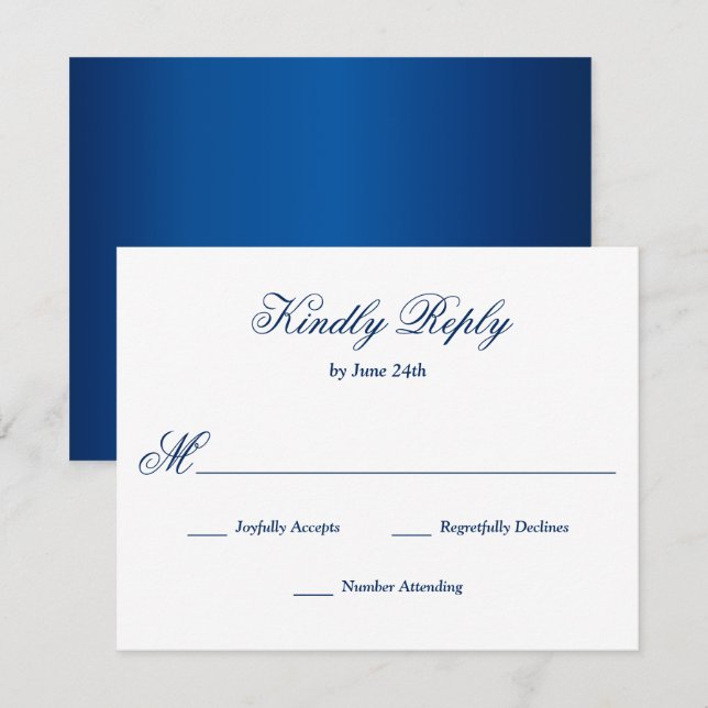 Royal Blue-OSA kort (Fram/baksida)
