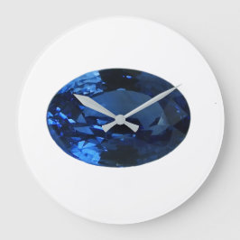 Royal Blue Oval Sapphire Blue Large Clock Stor Klocka