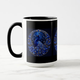 Royal Blue Påfågel | Crystal Glamour Mugg
