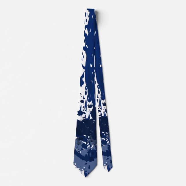 Royal Blue Paint Splatter Party Gift - Tie Slips (Framsida)