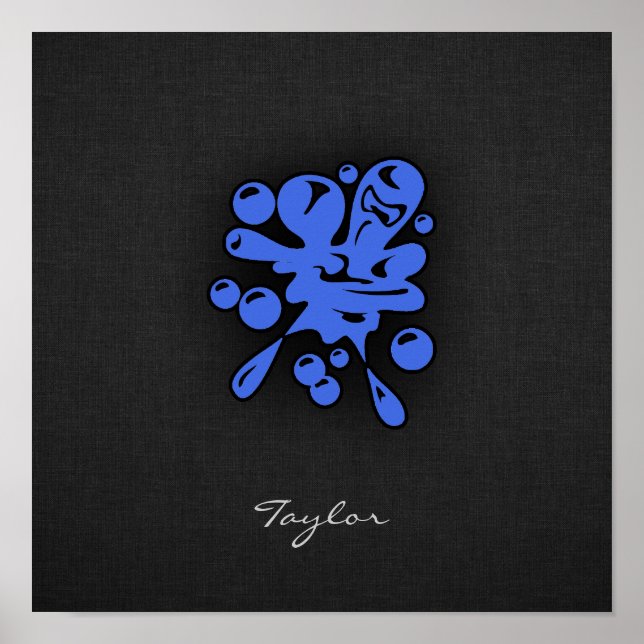 Royal Blue Paintball Poster (Framsidan)