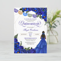 Royal Blue Papel Picado Quinceañera 15:e födelseda