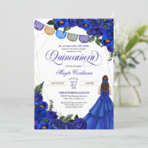 Royal Blue Papel Picado Quinceañera 15:e födelseda