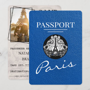 Royal Blue Paris Passport Spara datum Datumet