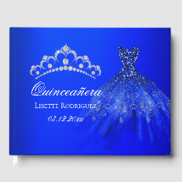 Royal Blue Personlig Quinceanera Gästböcker
