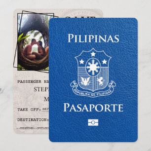 Royal Blue Philippines Passport Spara datum Datumet