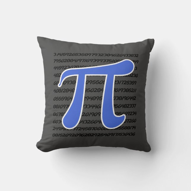 Royal Blue Pi-symbol Kudde (Framsida)
