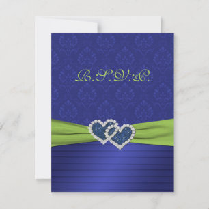 Royal Blue Pleats och Chartreuse OSA kort