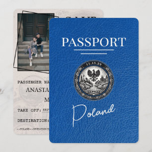 Royal Blue Poland Passport Spara datum Datumet