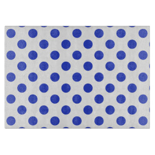 Royal blue polka dots