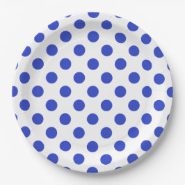 Royal blue polka dots