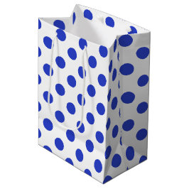 Royal blue polka dots