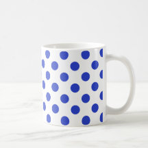 Royal blue polka dots