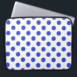 Royal blue polka dots laptop fodral<br><div class="desc">Royal blå polka dots på vit bakgrund</div>