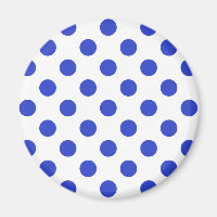 Royal blue polka dots