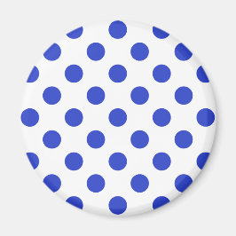 Royal blue polka dots magnet