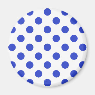 Royal blue polka dots magnet