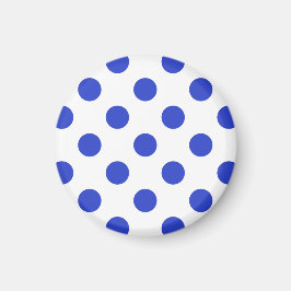 Royal blue polka dots magnet