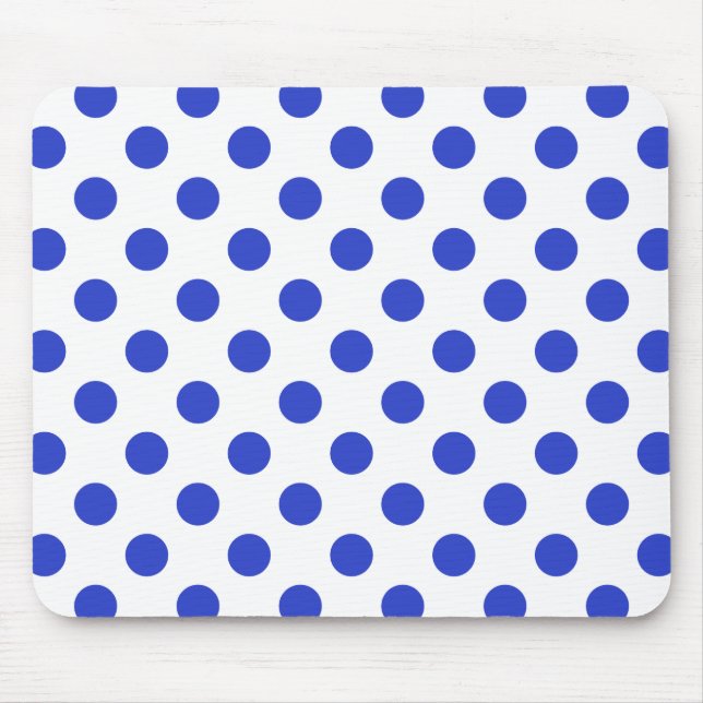 Royal blue polka dots musmatta (Framsidan)