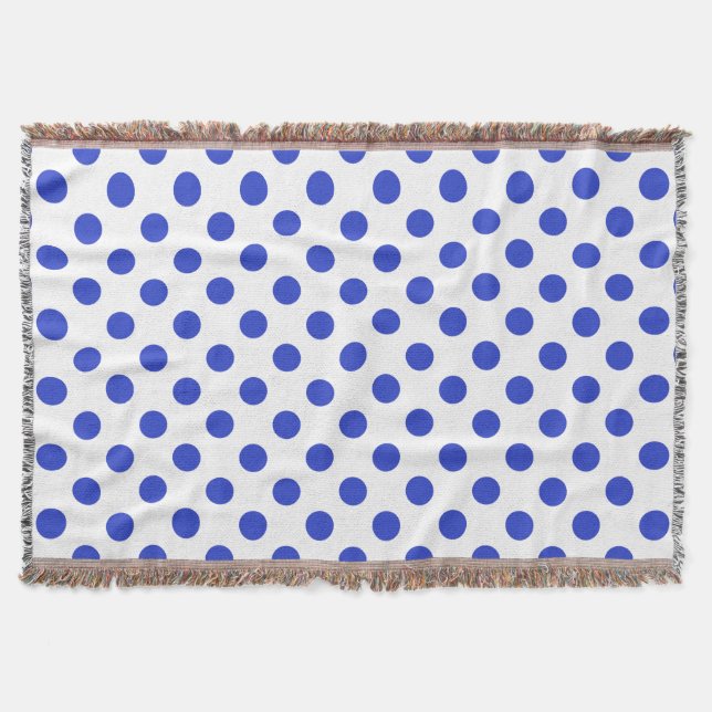Royal blue polka dots mysfilt (Framsidan)