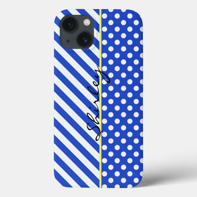 Royal Blue Polka dots och Rand av Shirley Taylor (Baksida)