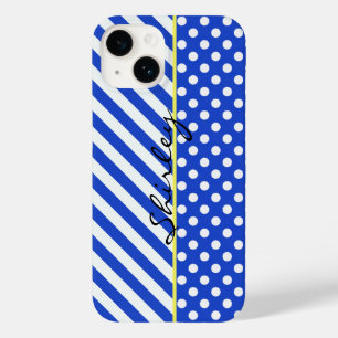 Royal Blue Polka dots och Rand av Shirley Taylor