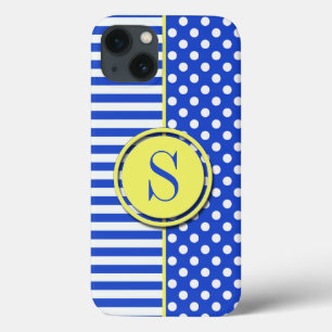 Royal Blue Polka dots och Rand-Monogram ST-aylor
