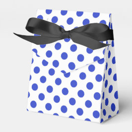 Royal blue polka dots presentaskar