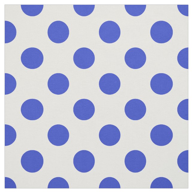 Royal blue polka dots tyg (Provkarta)