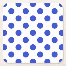 Royal blue polka dots