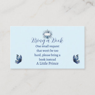 Royal Blue Prince Crown Ta med en bok-kort Visitkort