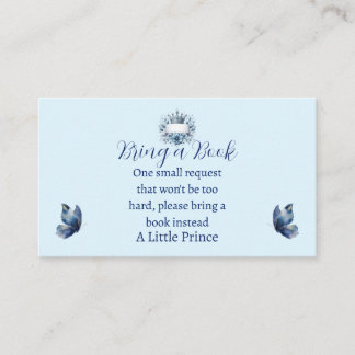 Royal Blue Prince Crown Ta med en bok-kort Visitkort