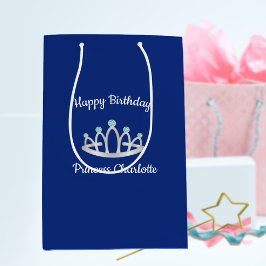 Royal Blue Princess Tiara Birthday Medium Gift