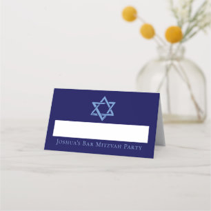 Royal Blue Pub Mitzvah Party David-stjärnan Placeringskort