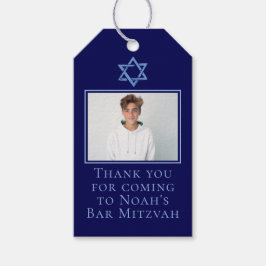 Royal Blue Pub Mitzvah Photo Star of David Party Presentetikett