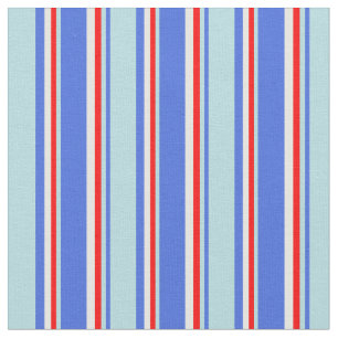 Royal Blue, Pulver Blue, Red and White Färgad Tyg